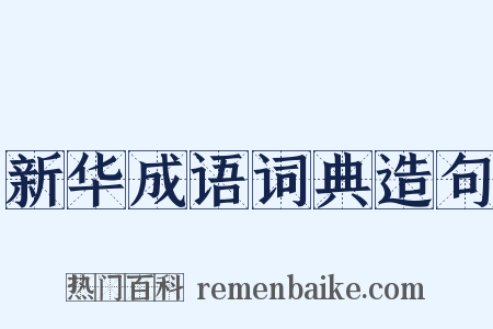新华成语词典造句是什么意思的图片